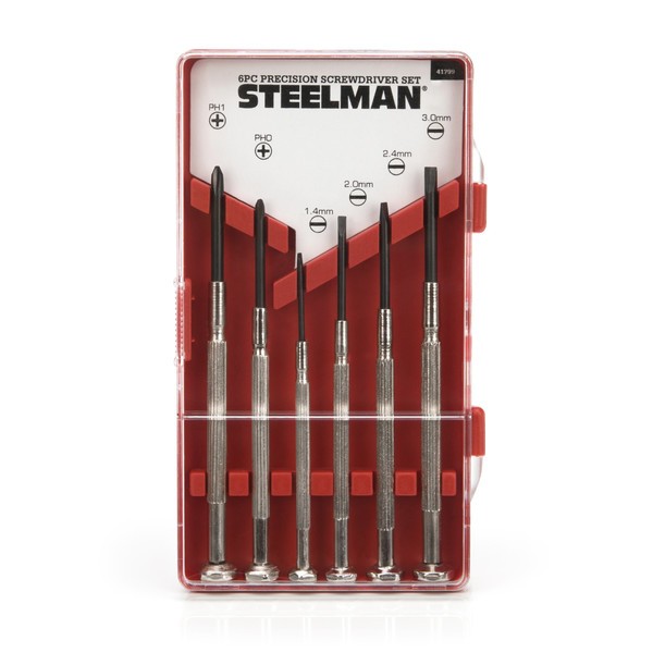 Steelman Precision Steel Shaft Screwdriver Set, 6-Piece 41799